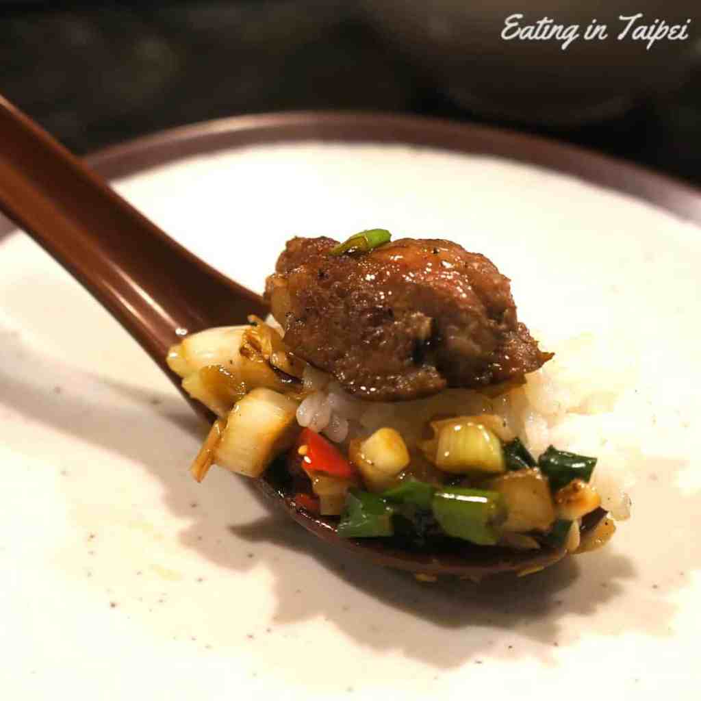 new york strip with rice