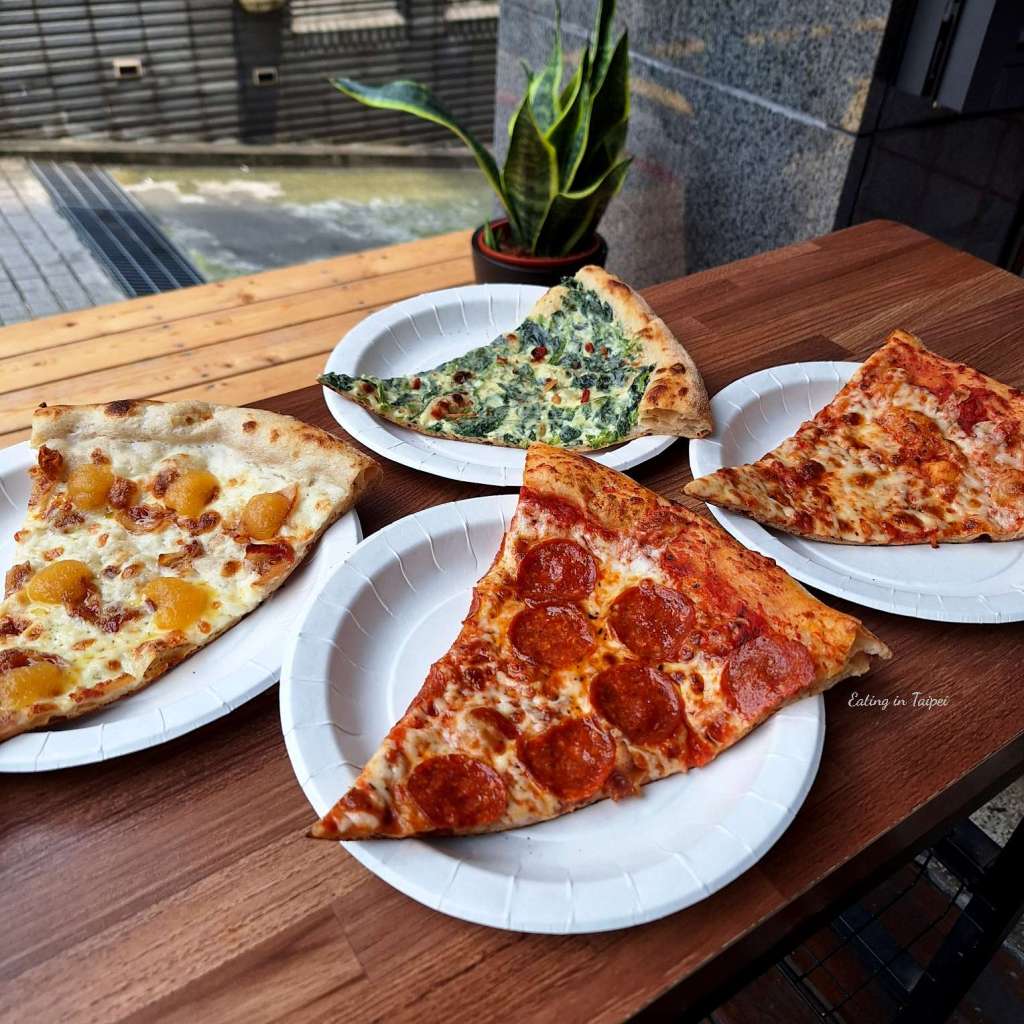 The Slice Shop table spread